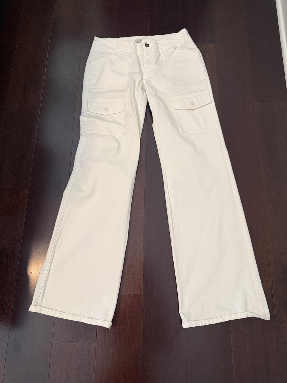 Joie White High-Rise Wide Leg Pants